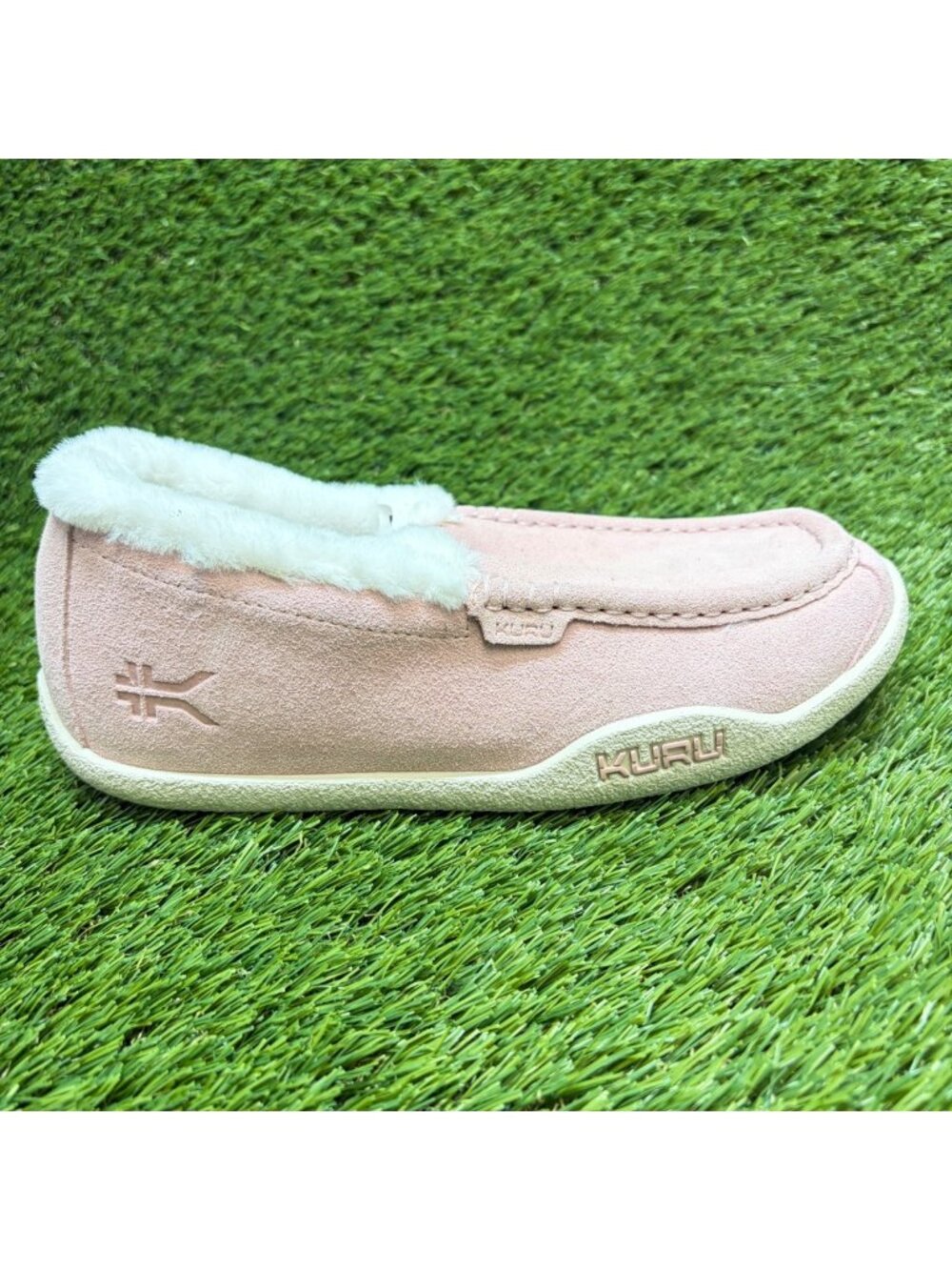 Kuru Loft Womens Size 8.5 Pink Casual Moccasin Slip On‎ Suede Slippers Shoes